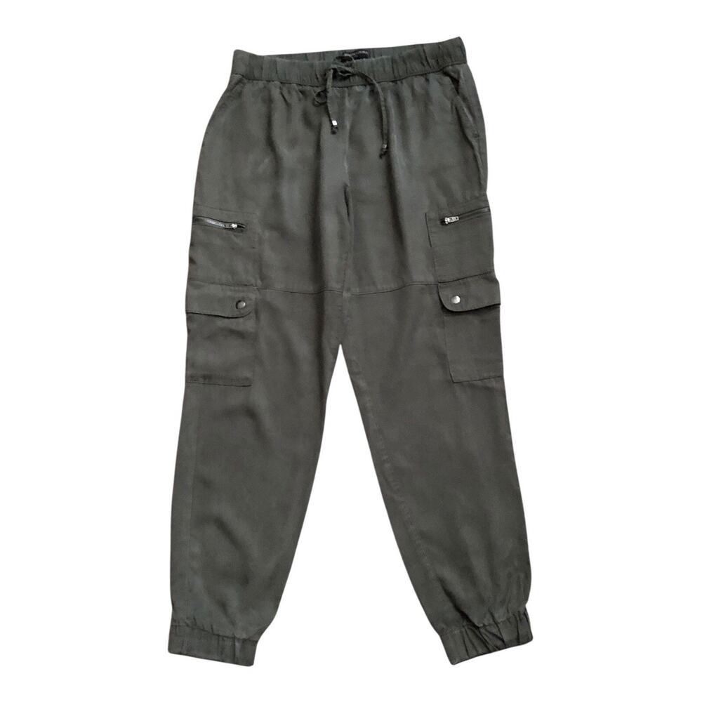 Banana Republic Lyocell Cargo Jogger Pants Olive Green Women's Small